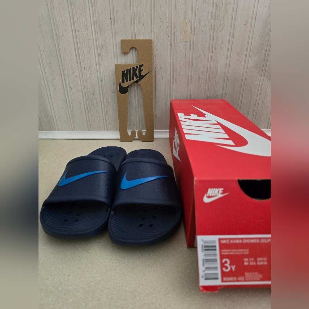 Unisex Youth Nike Blue Shower Slide Sandals